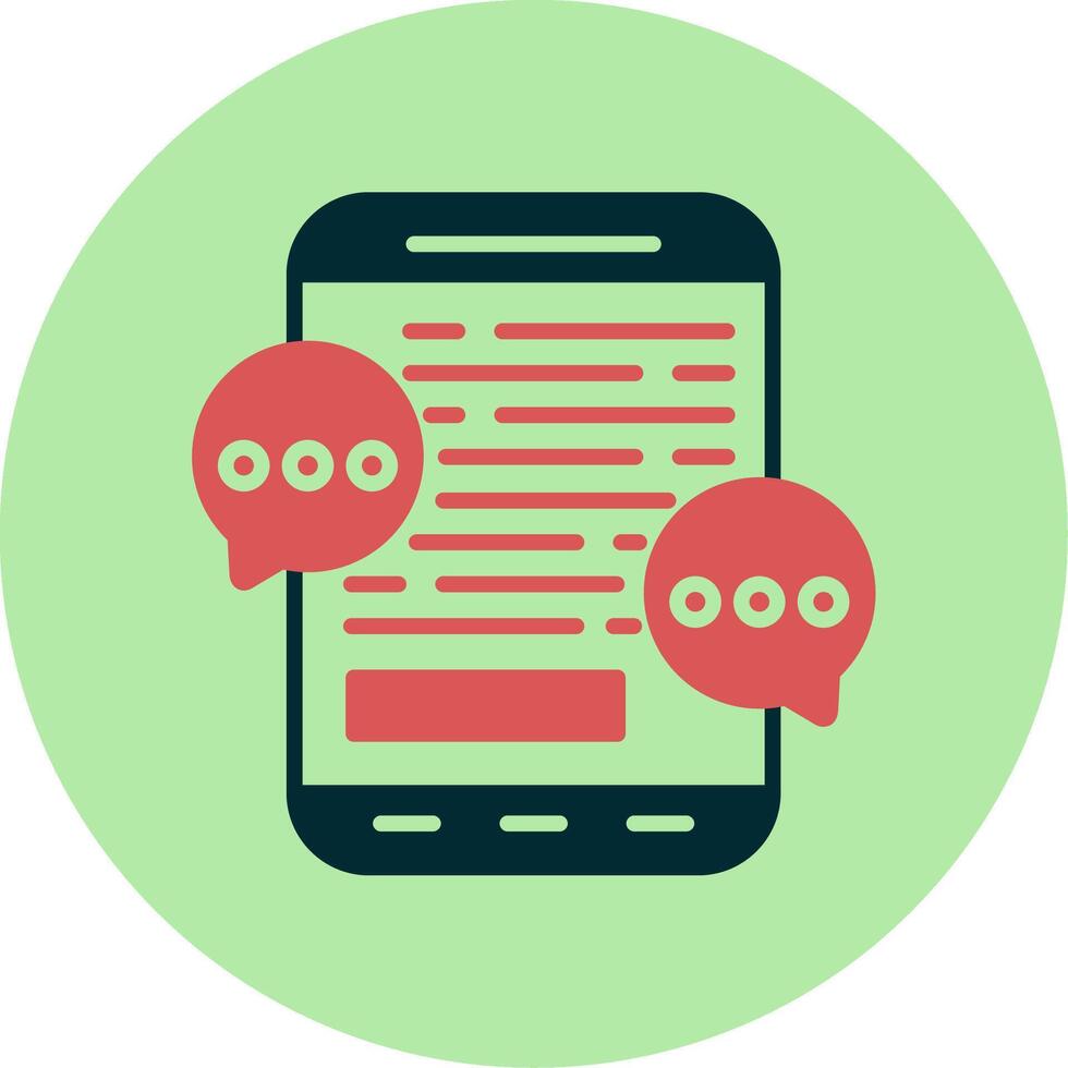 Mobile Chat Vector Icon