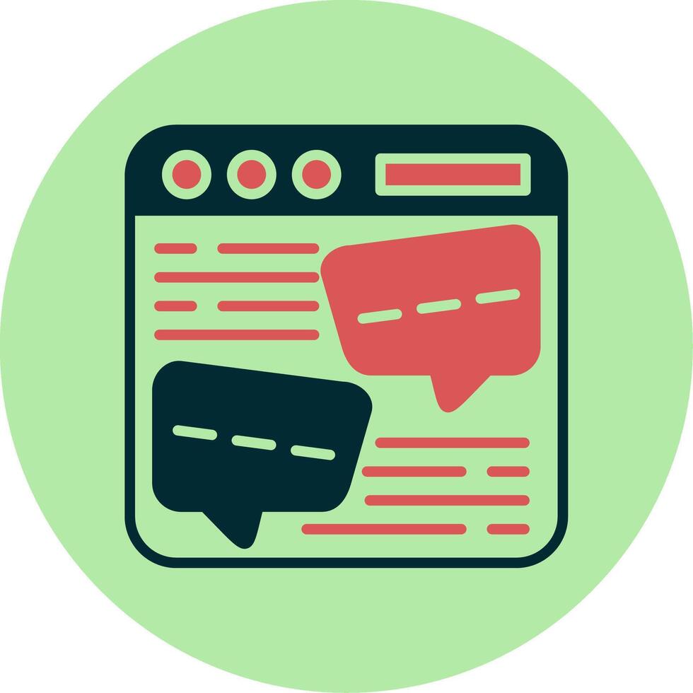 Browser Chat Vector Icon