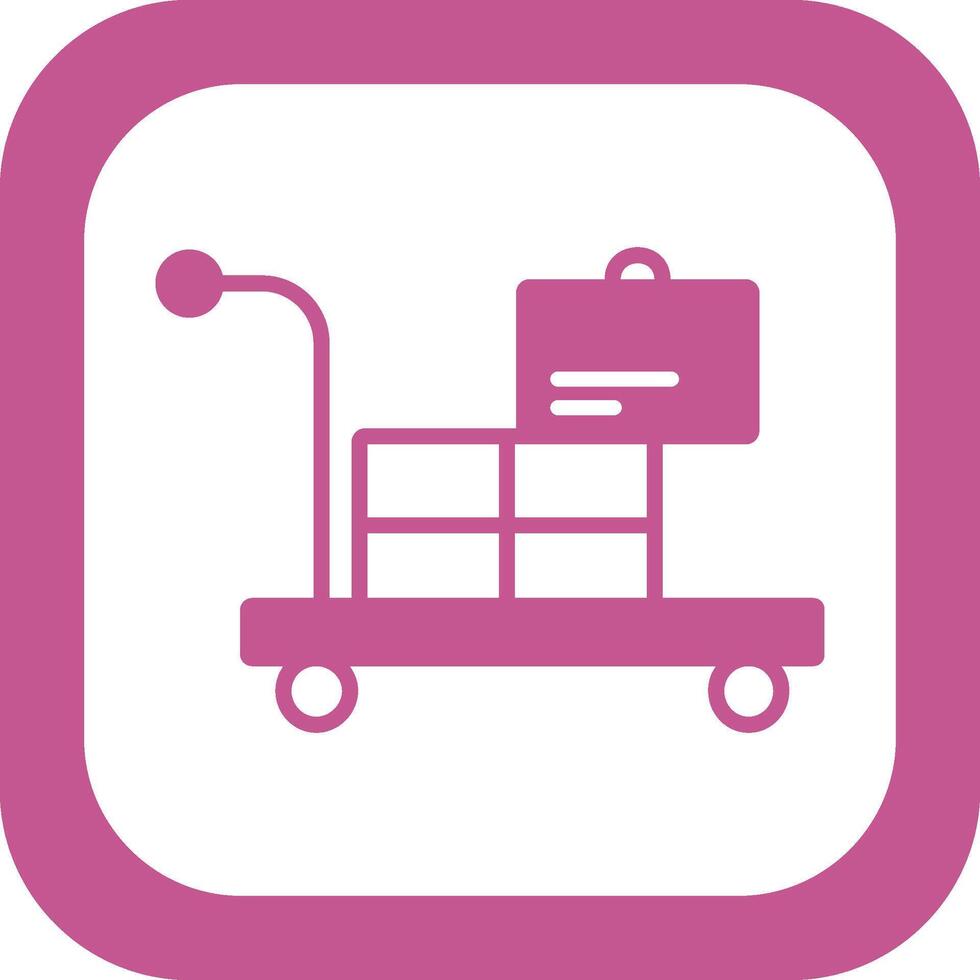 Airport Cart Vector Icon