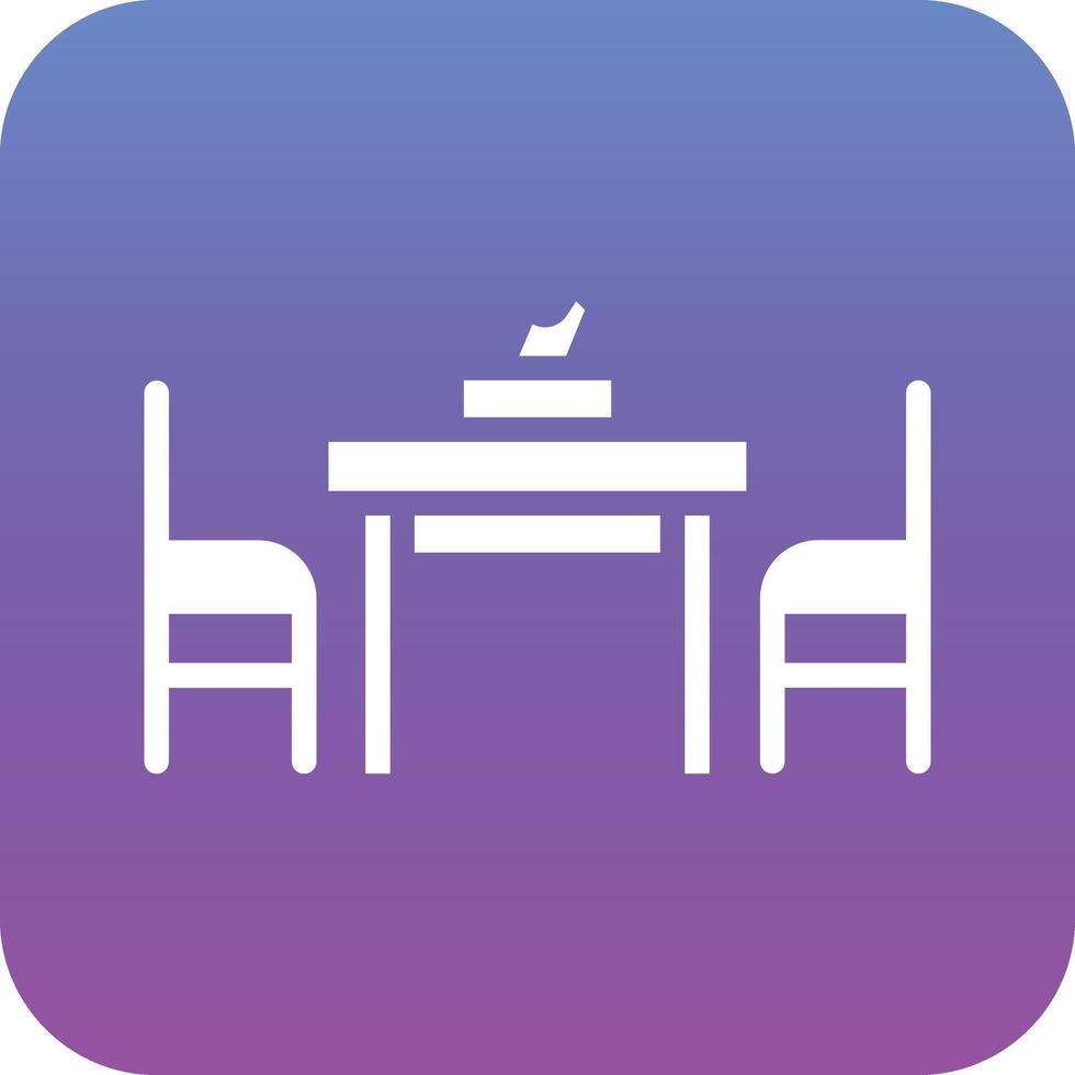 Dining Table Vector Icon