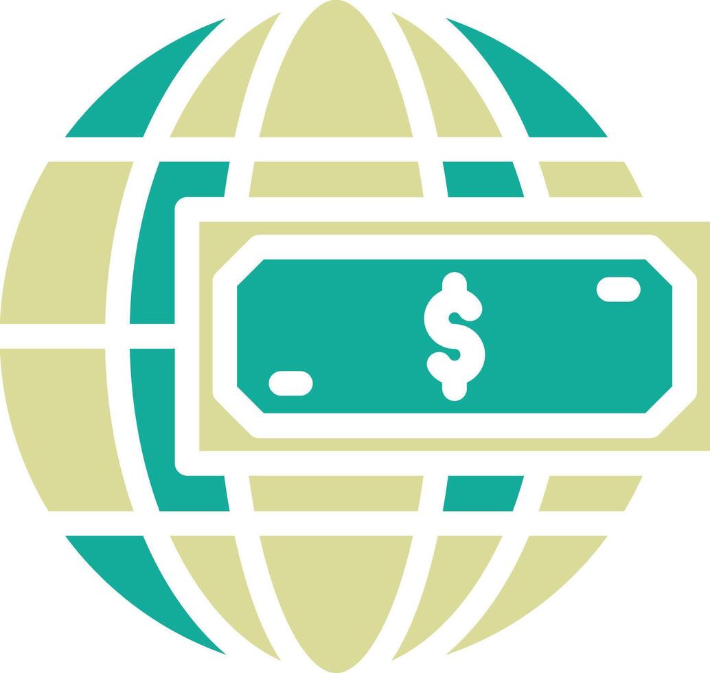 global moneda vector icono