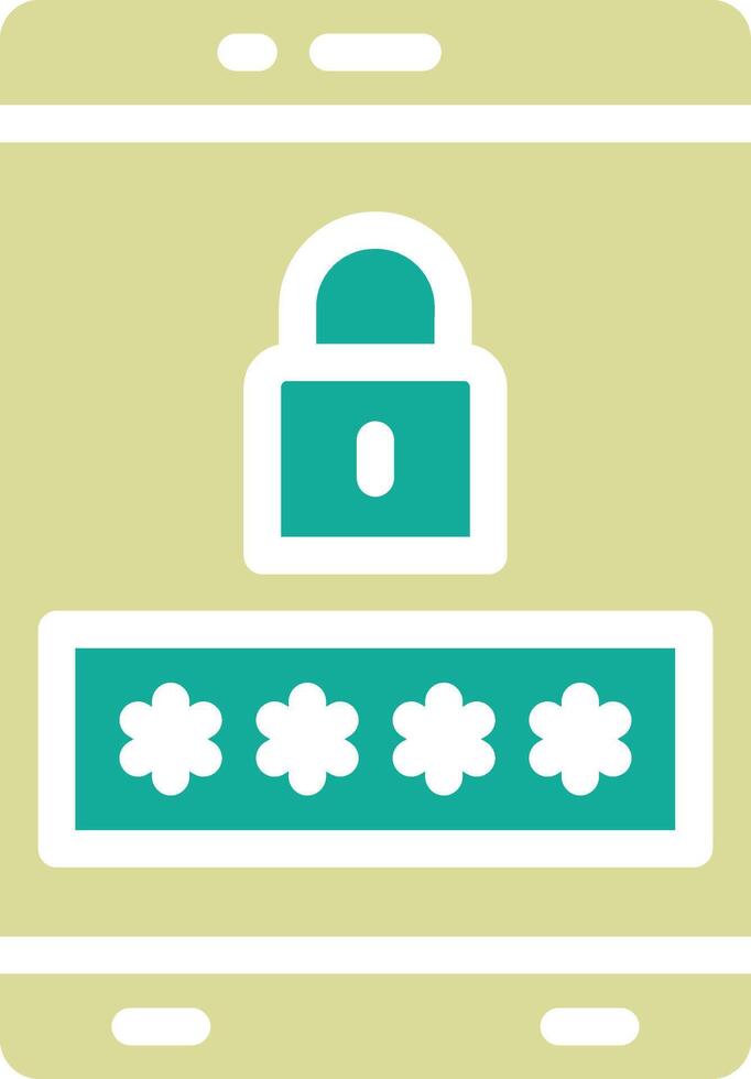 Mobile Password Vector Icon Vector Icon