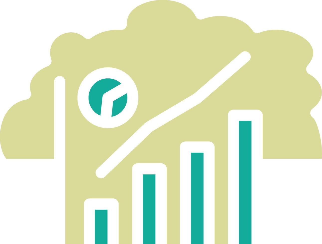Cloud Stats Vector Icon
