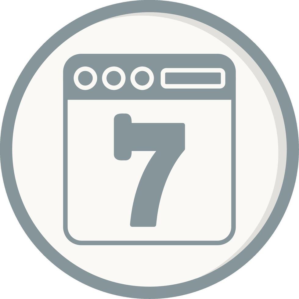 Seven Vector Icon