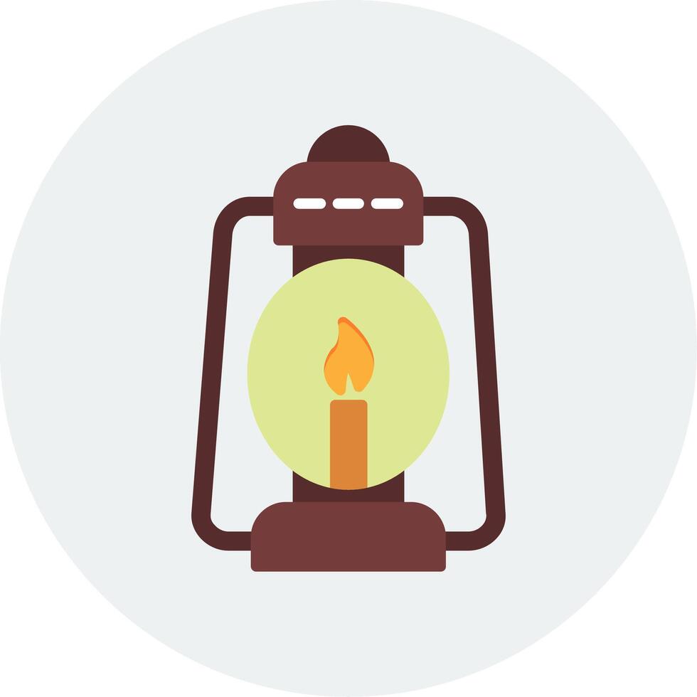 Oil Lamp Vector Icon