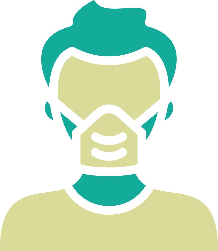 Man Wearing Mask Vector Icon