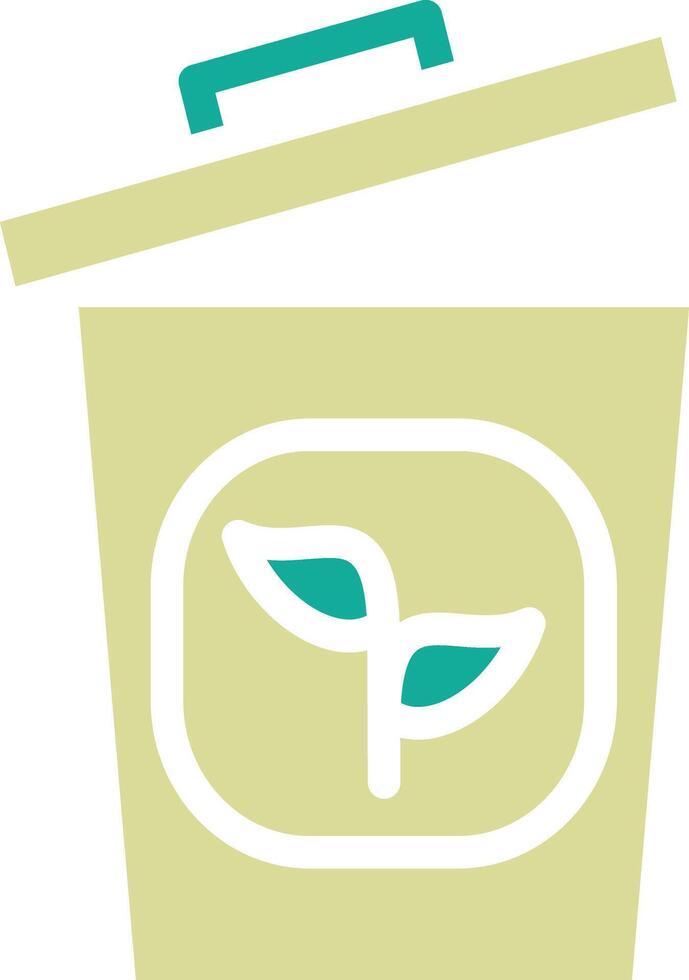 icono de vector de basura de planta