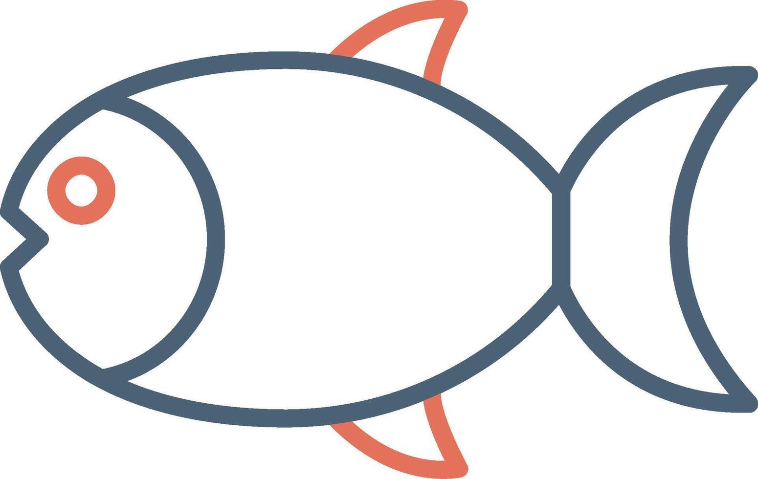 icono de vector de pescado