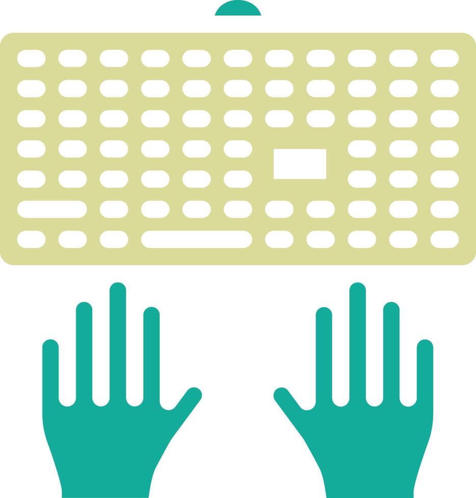 Typing on Keyboard Vector Icon