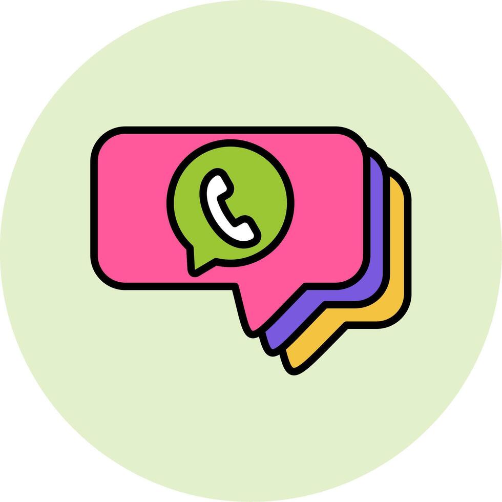 Watsapp Chat Vector Icon