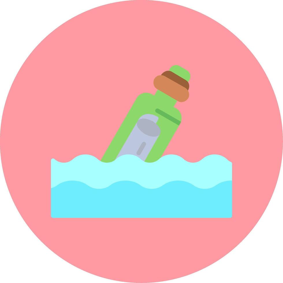 Message In A Bottle Vector Icon