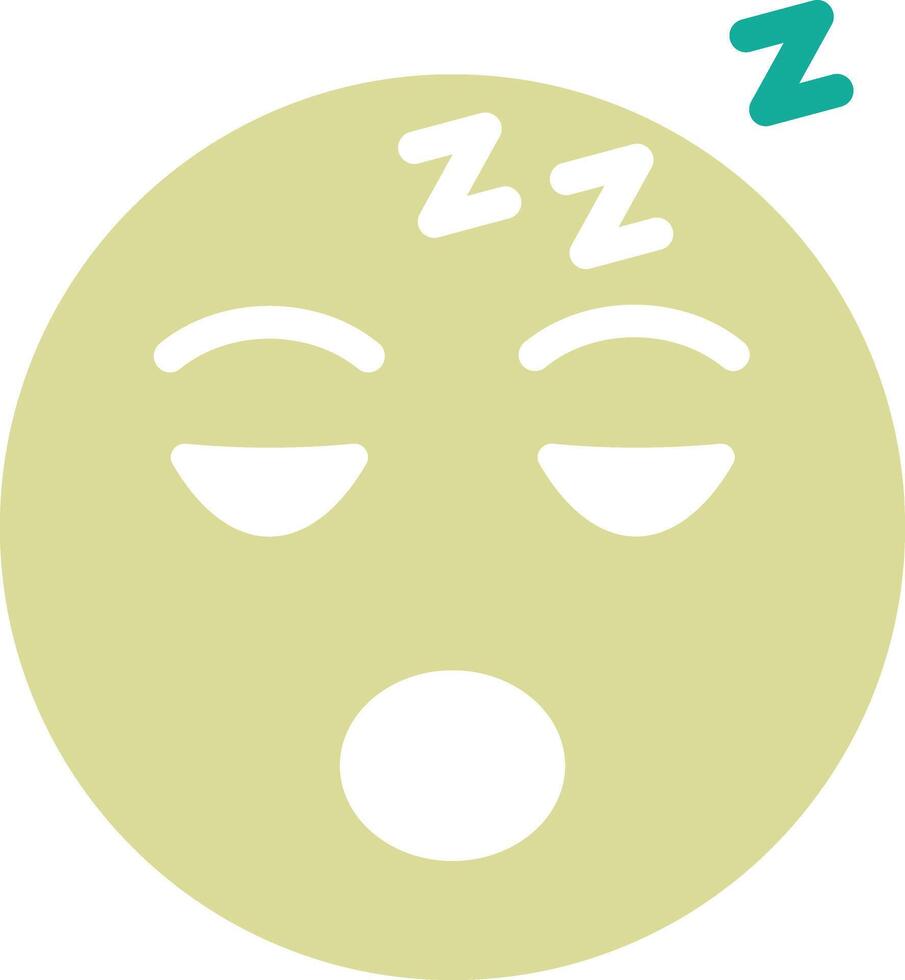 dormido cara vector icono