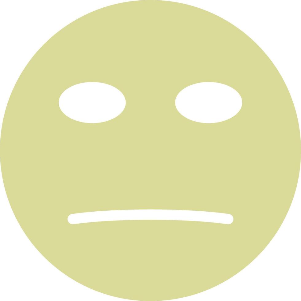 Neutral Face Vector Icon