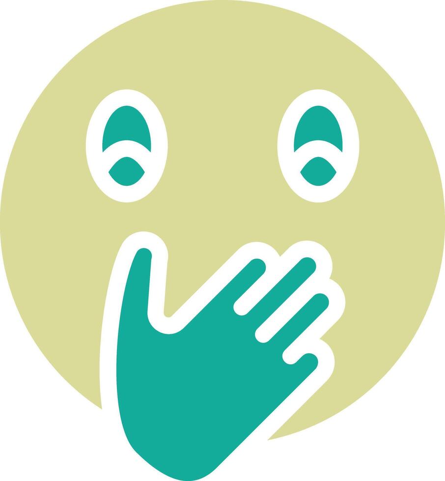 Face with Hand Over Mouth Vector Icon