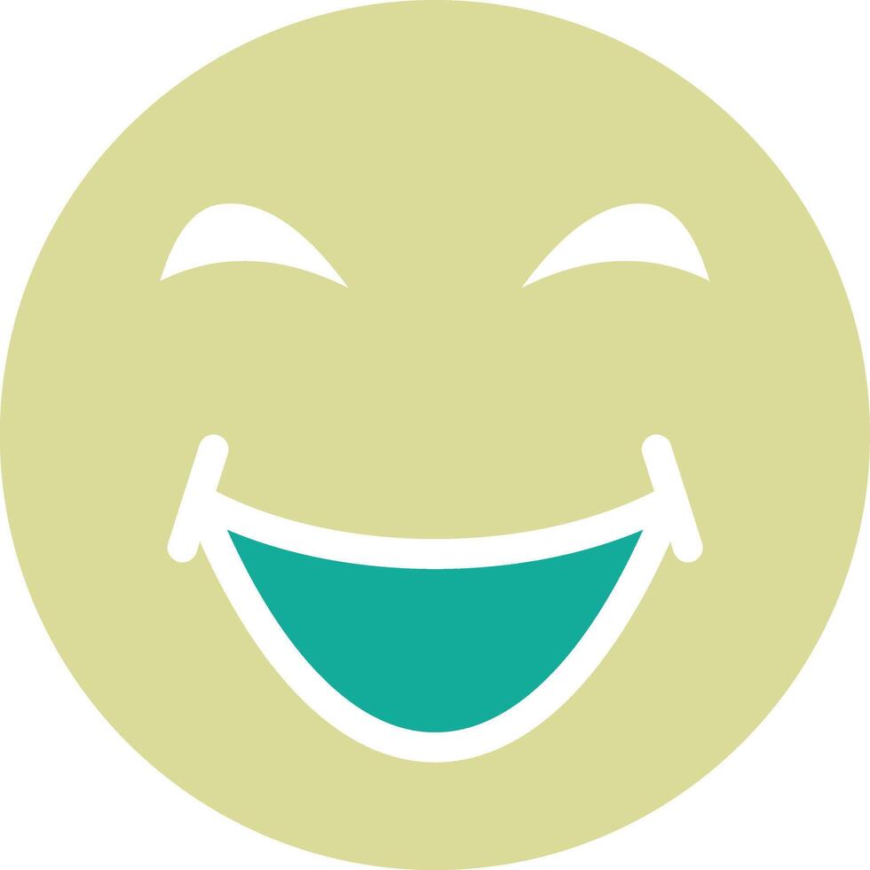 Grinning Squinting Face Vector Icon