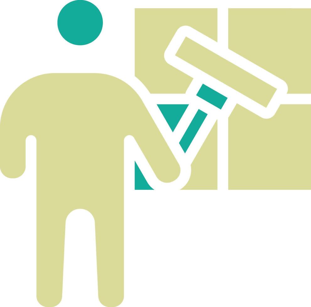 Man Cleaning Window Vector Icon