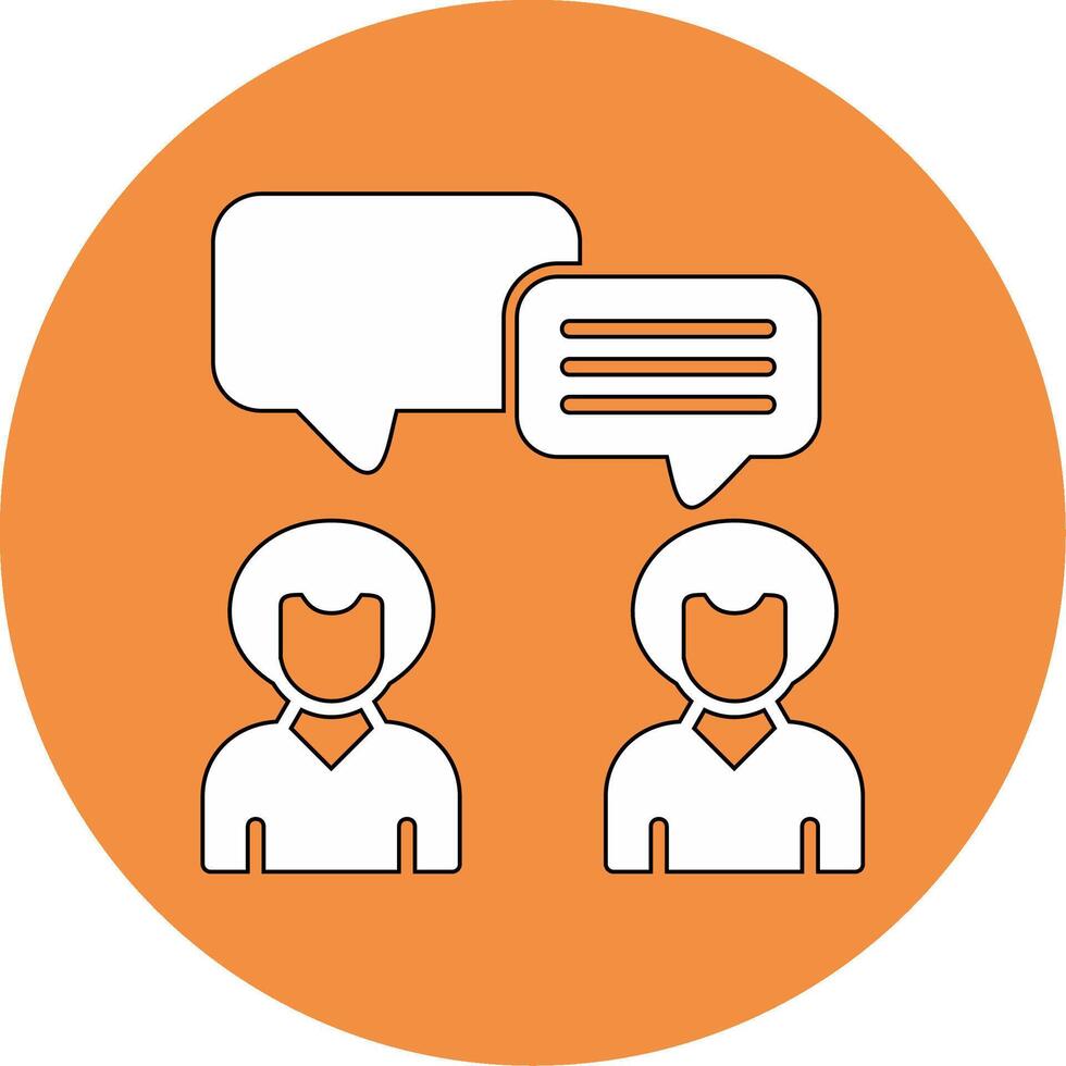 Couple Chat Vector Icon