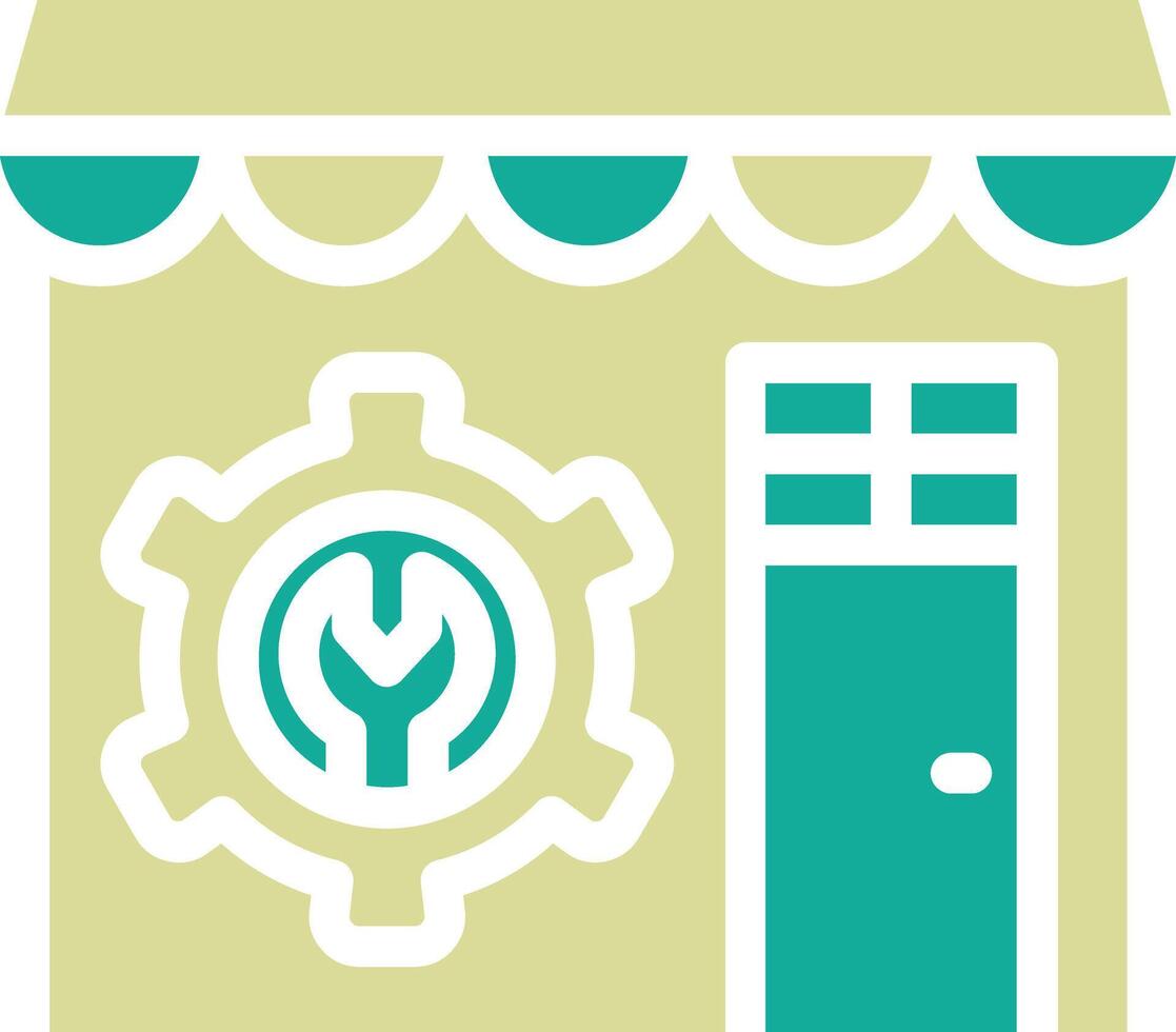 Mechanic Shop Vector Icon