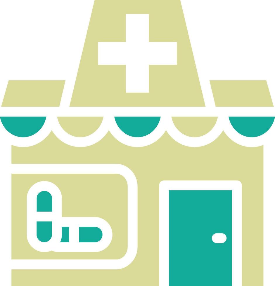 icono de vector de tienda médica