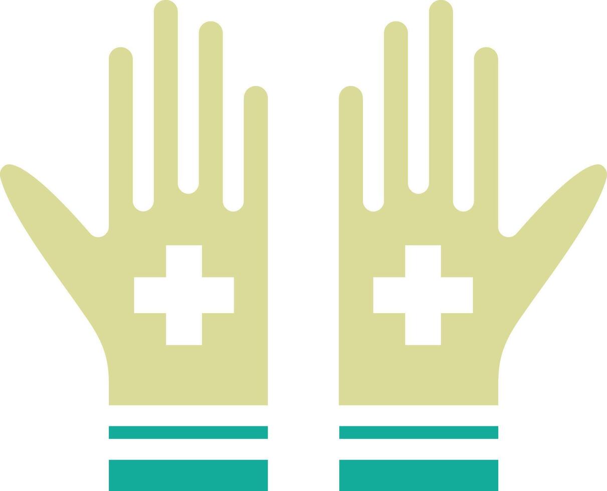 médico guantes vector icono