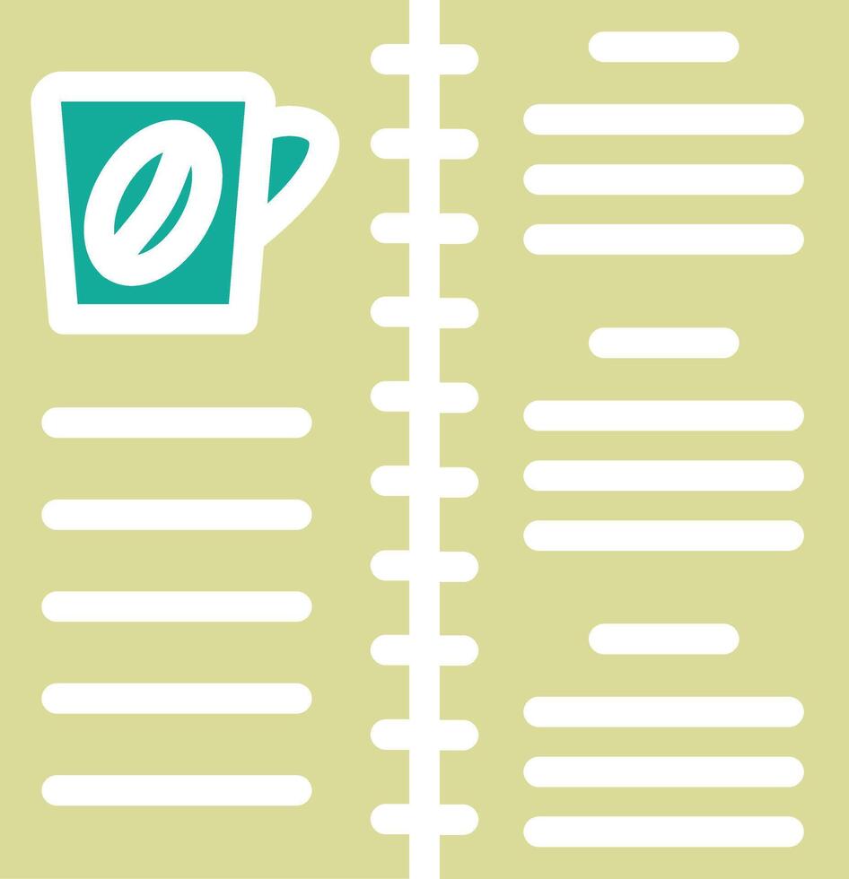 icono de vector de menú de café