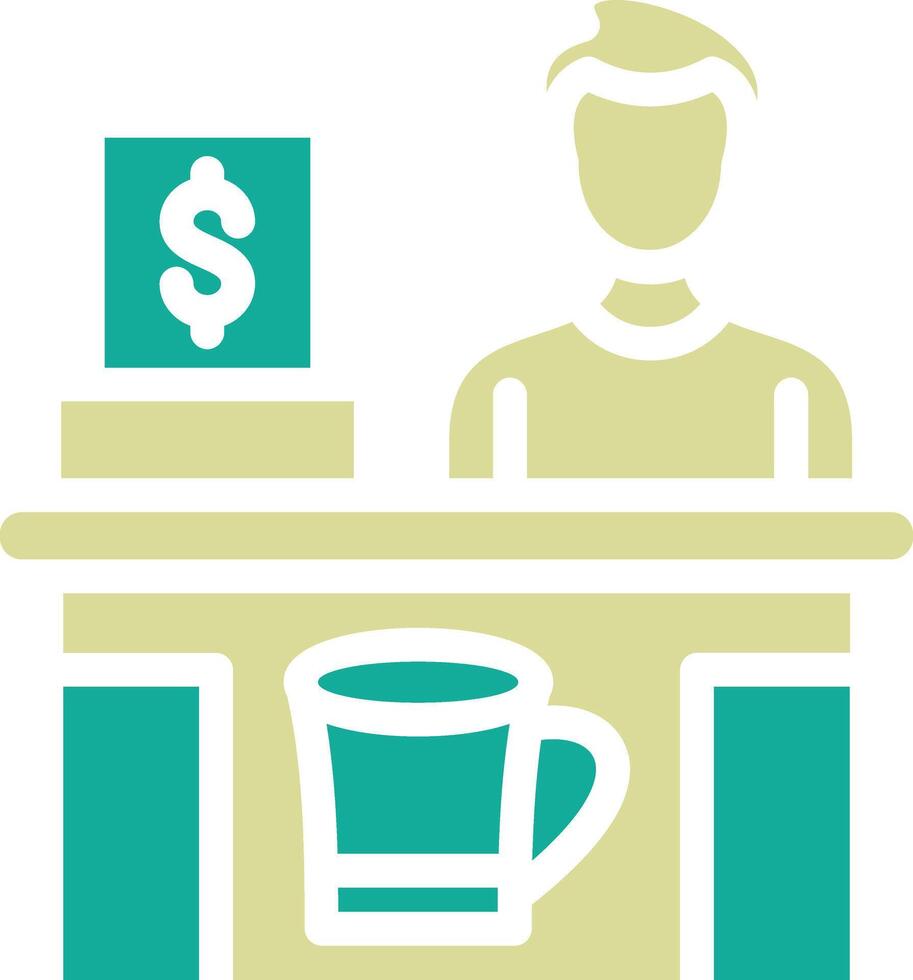 Bar Cashier Vector Icon