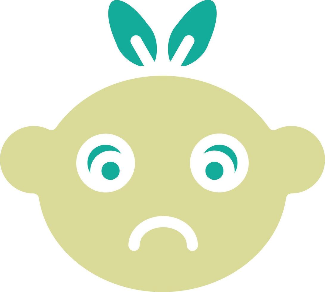 Sad Baby Vector Icon