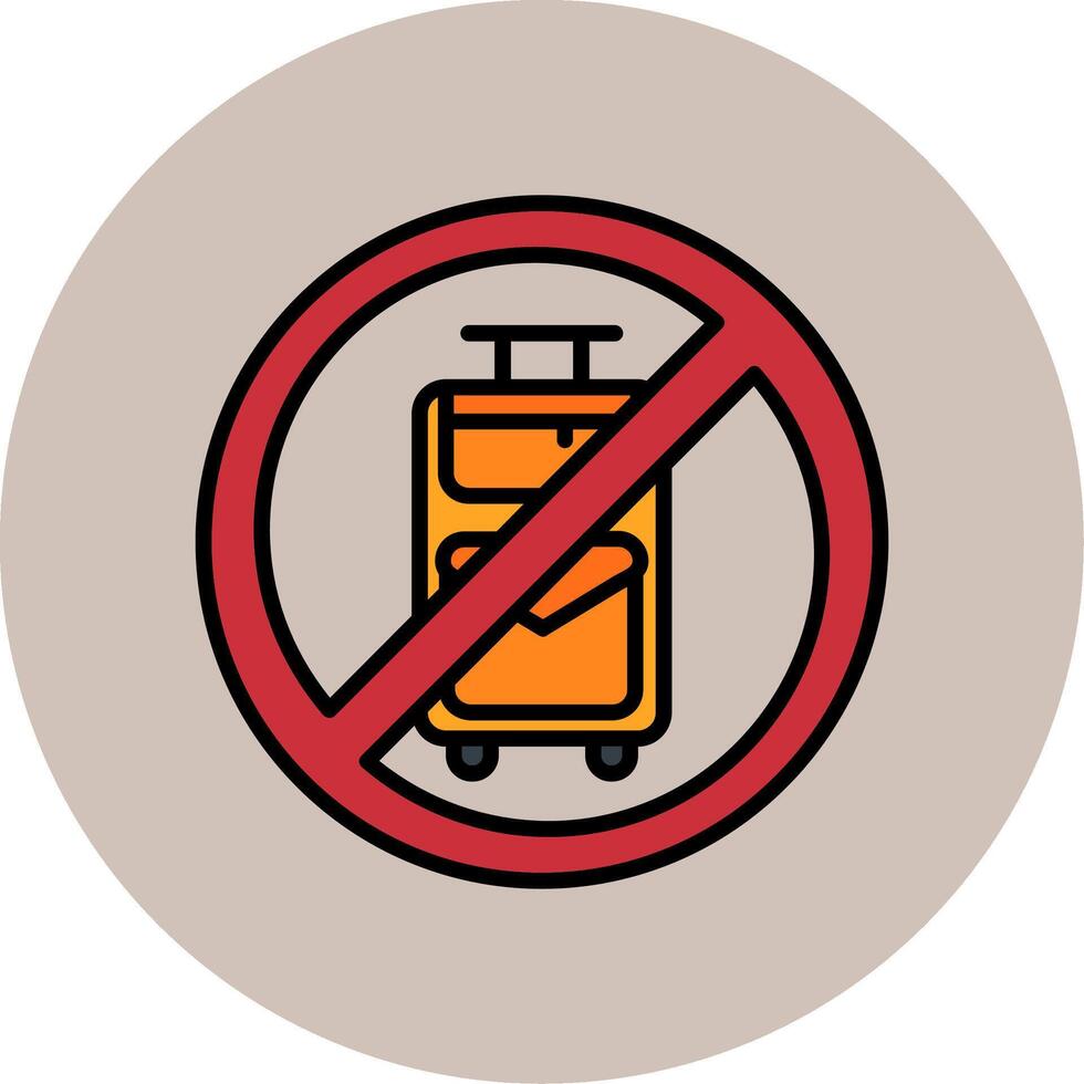 No Travelling Vector Icon