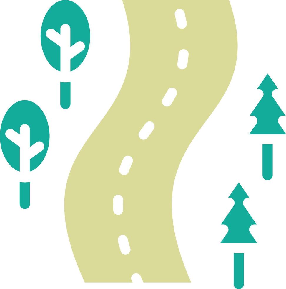 Road Landscape Vector Icon