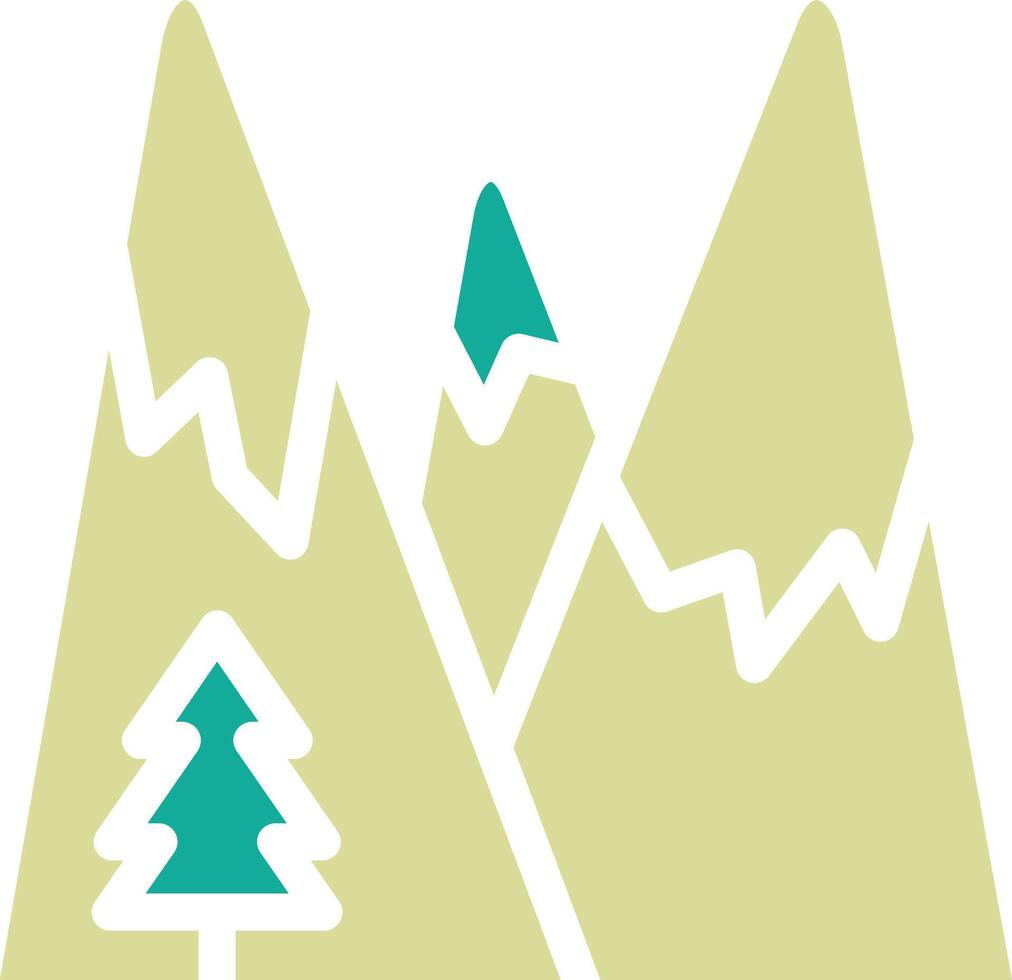 montañas paisaje vector icono