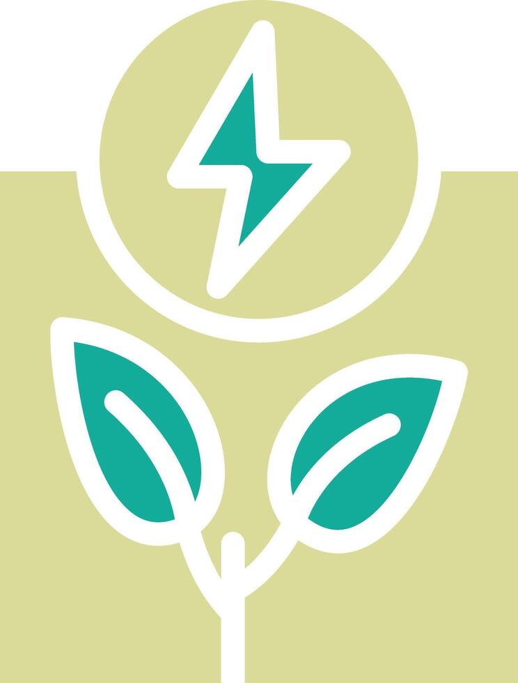 icono de vector de energía verde