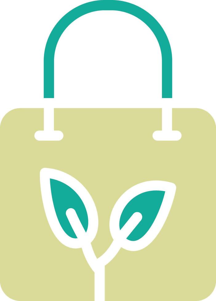 icono de vector de bolsa ecológica