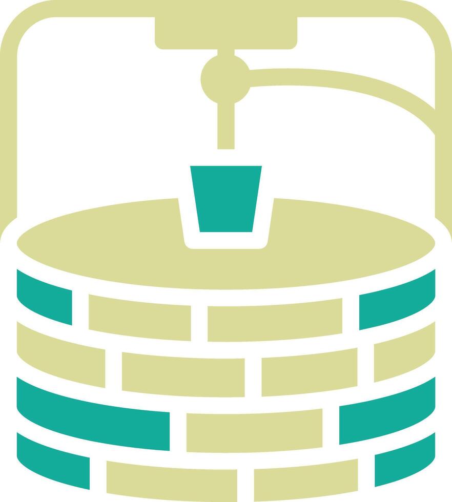 Desert Water Well Vector Icon