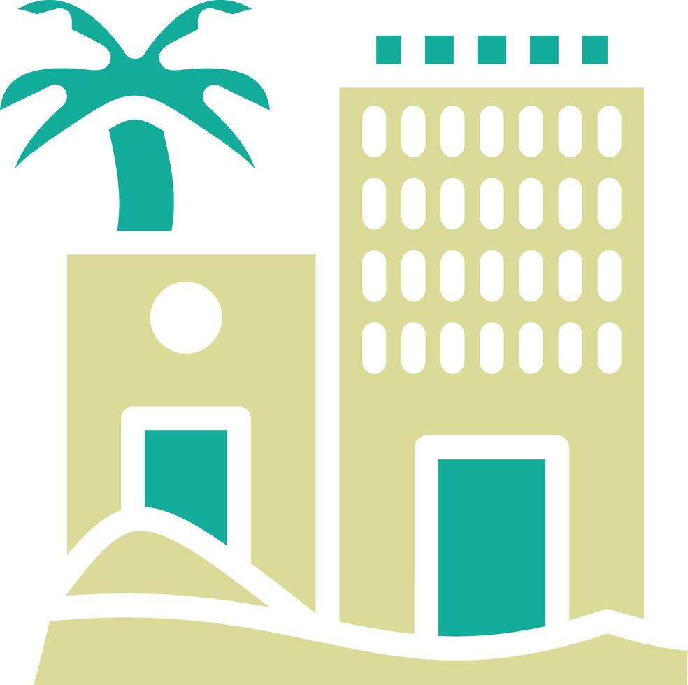 Desert Hotel Vector Icon