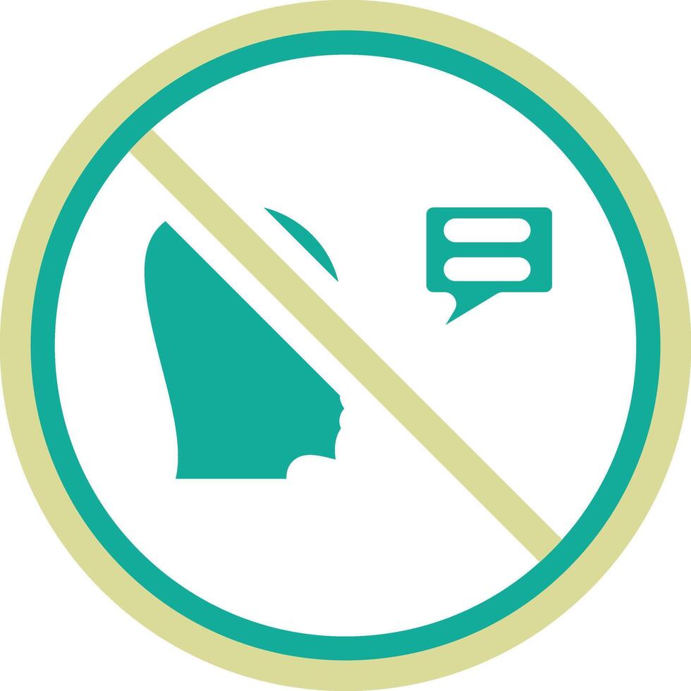 No Speak Vector Icon