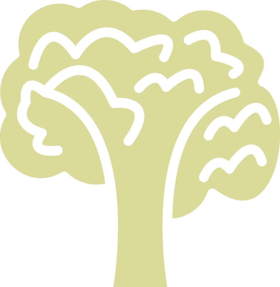 Snow Covered Tree Vector Icon