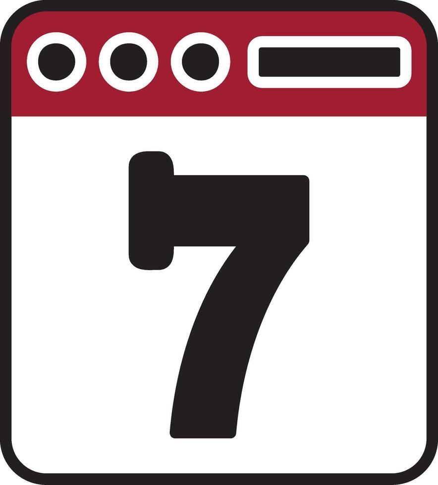 Seven Vector Icon
