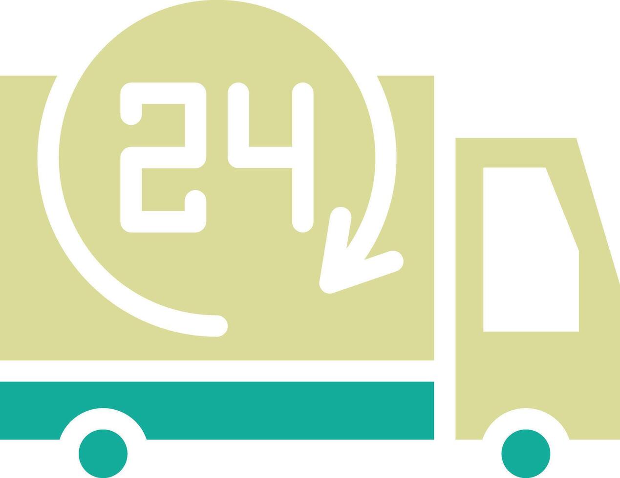 24 Hours Delivery Vector Icon