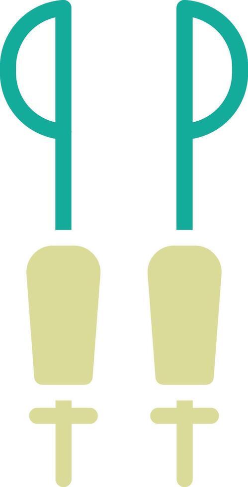 Ski Sticks Vector Icon