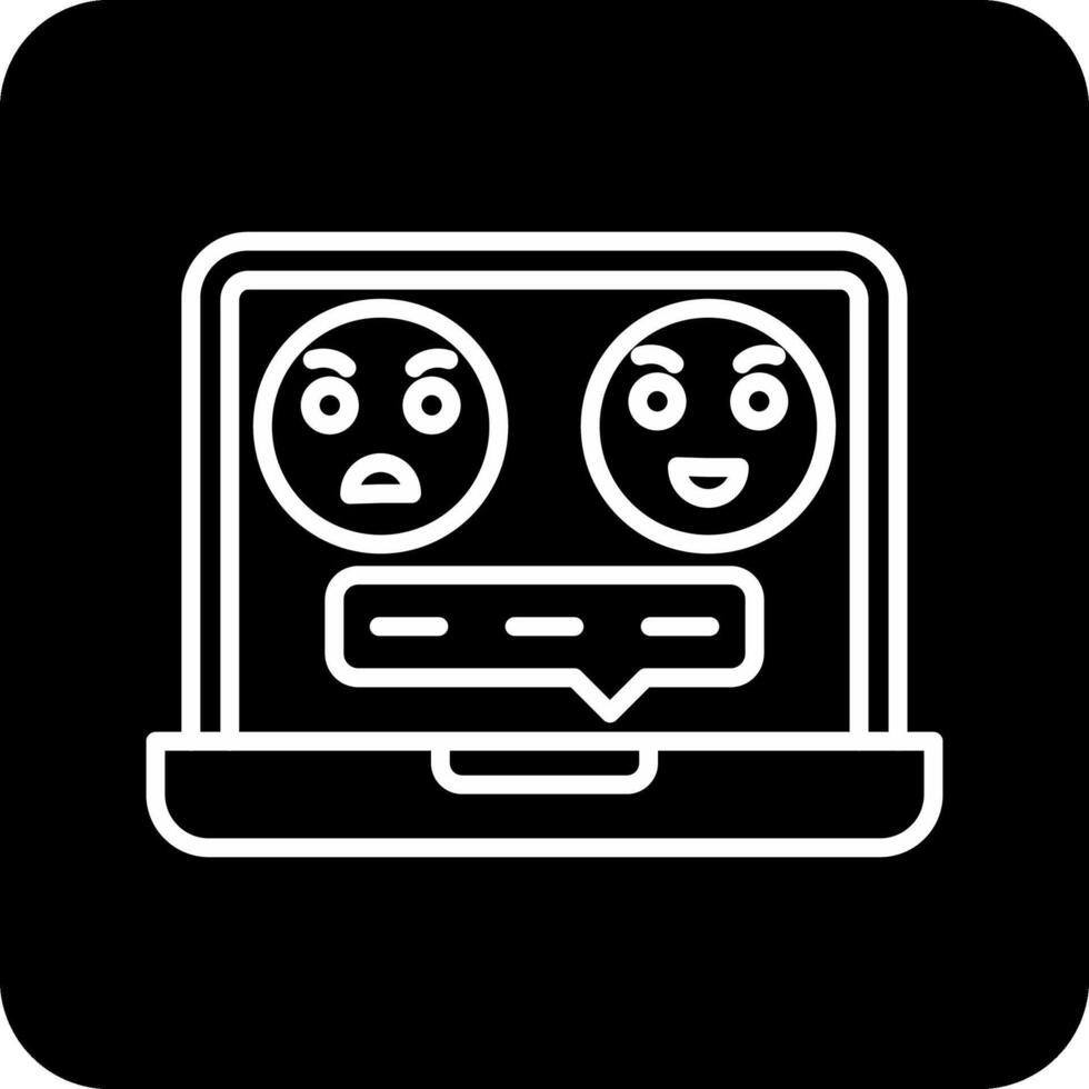 Laptop Chat Vector Icon