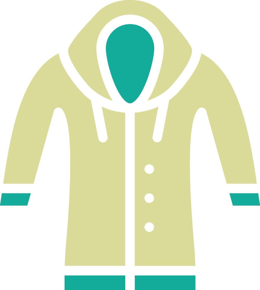 Man Raincoat Vector Icon
