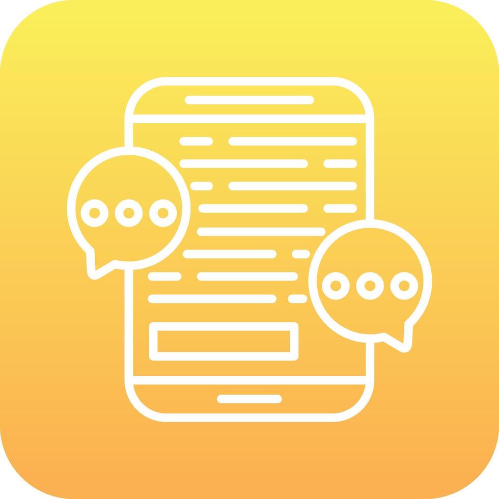 Mobile Chat Vector Icon