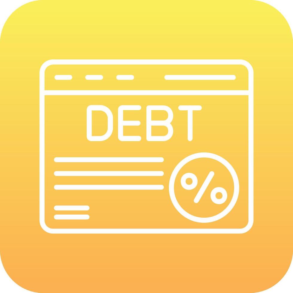 Debt Vector Icon