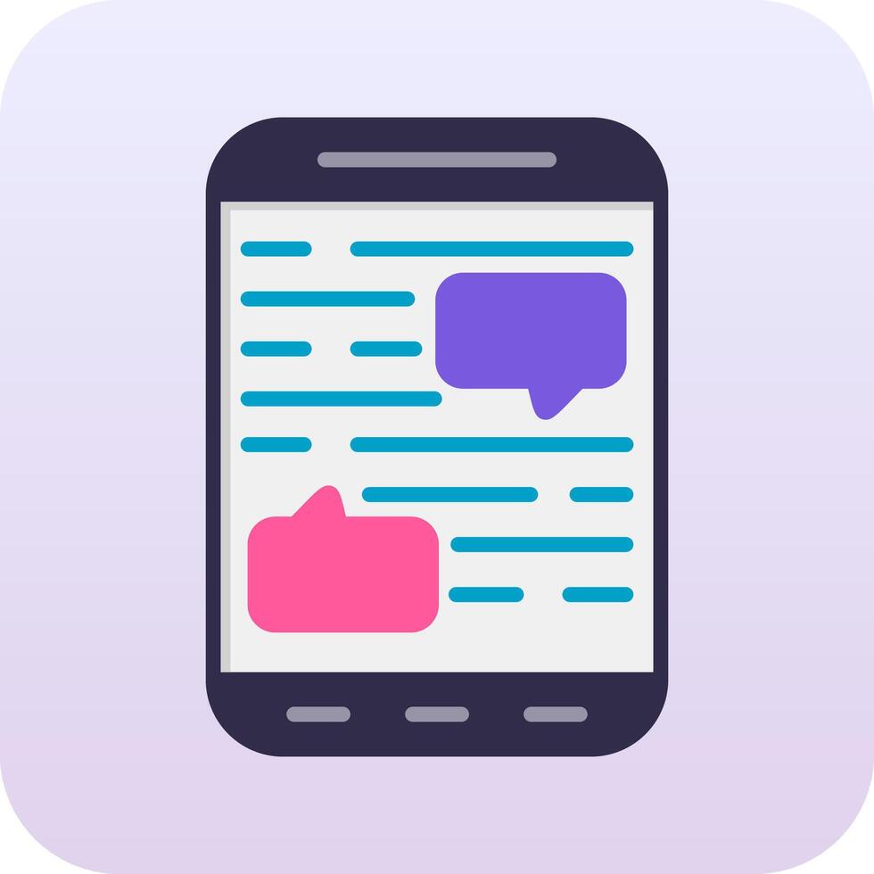 Mobile Chat Vector Icon