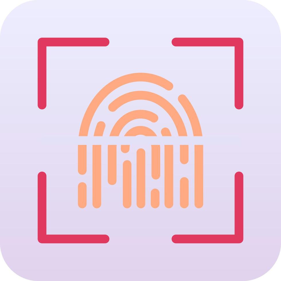 Fingerprint Scanner Vector Icon