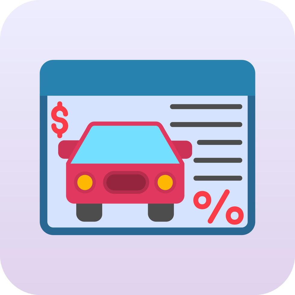 Car Loan Vector Icon