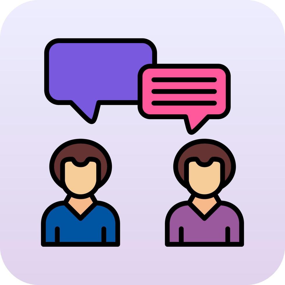 Couple Chat Vector Icon