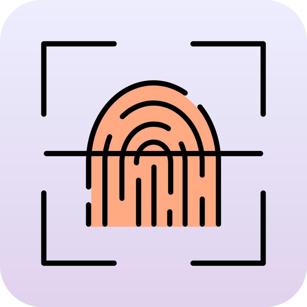 Fingerprint Scanner Vector Icon