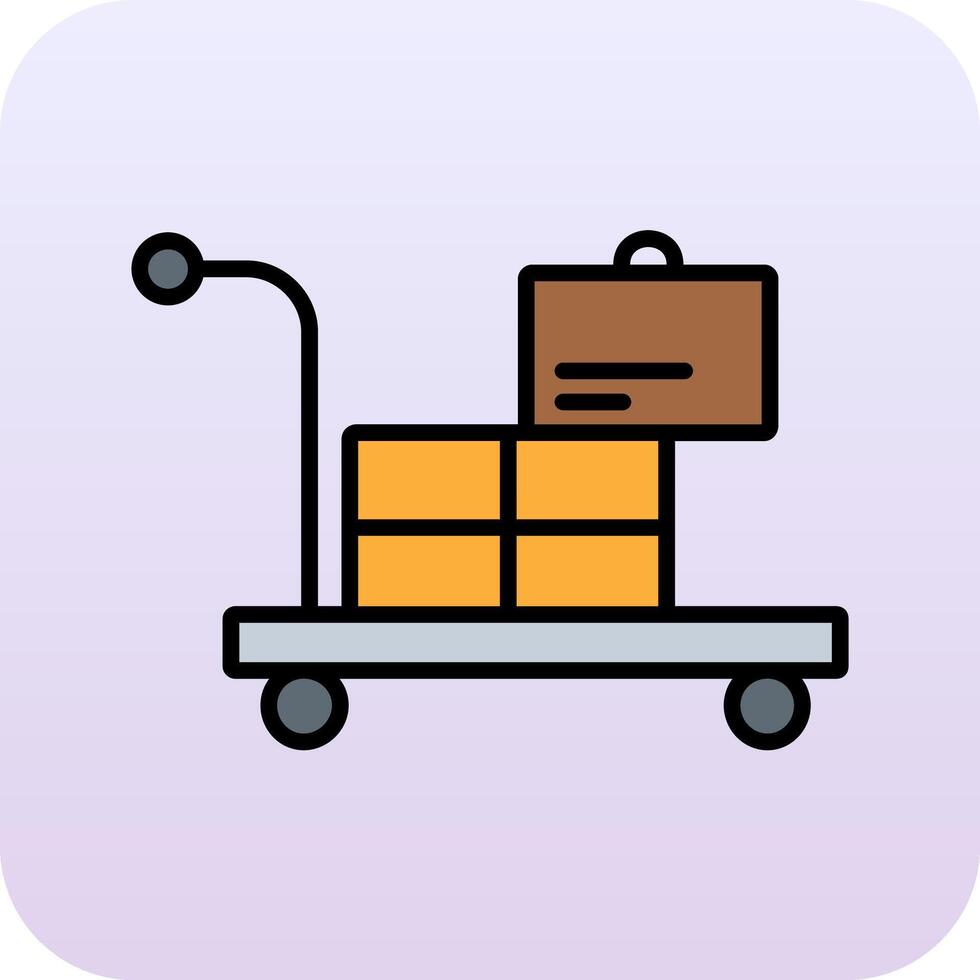 Airport Cart Vector Icon