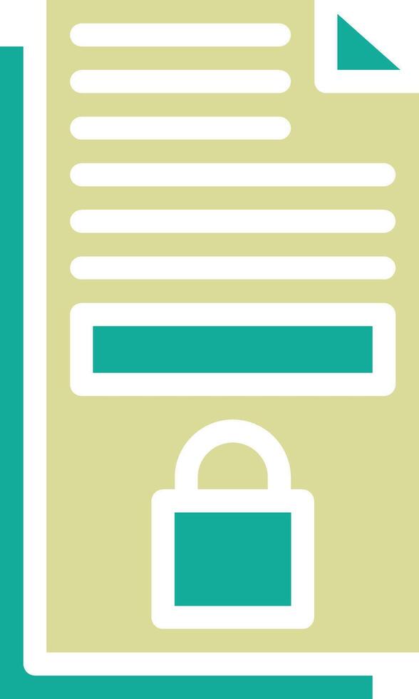 Document Locked Vector Icon